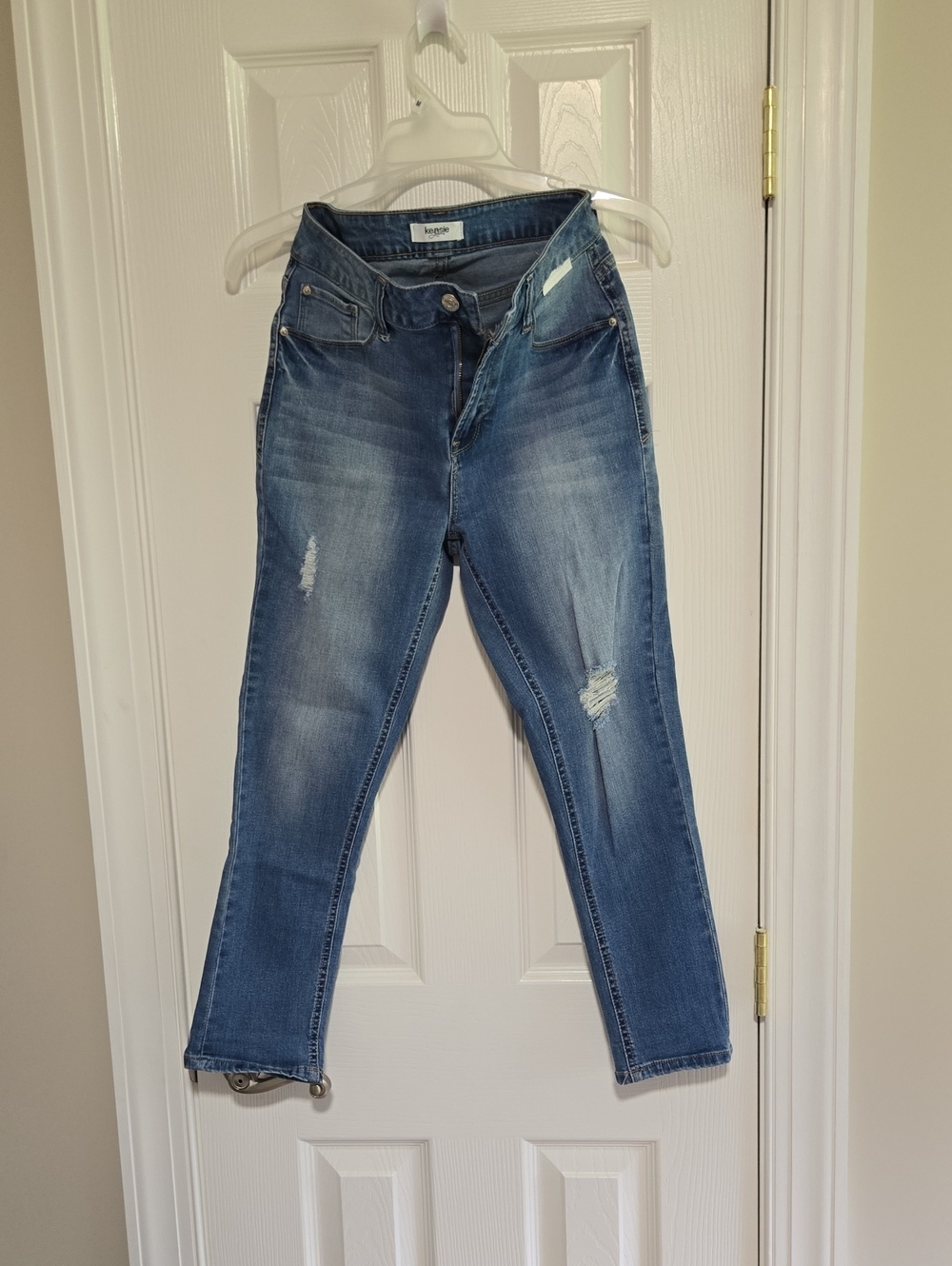 Kenzie Women's Skinny Distressed Blue Jeans